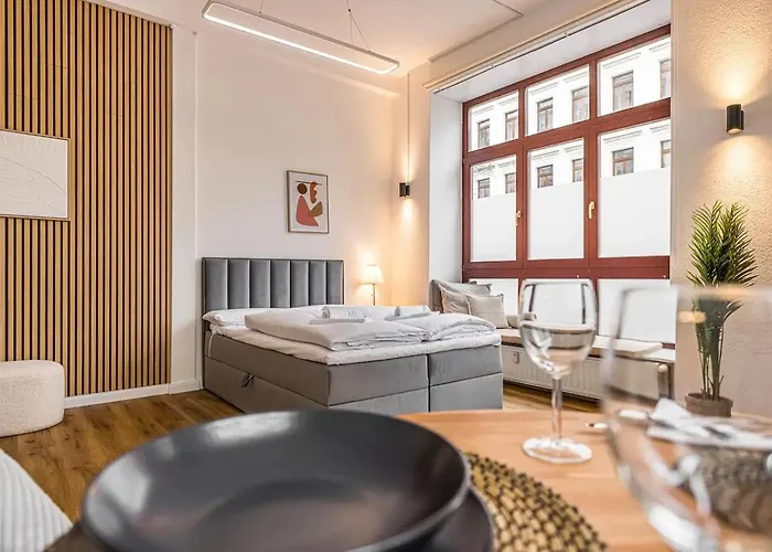 公寓 Ruhige Und Stilvolle Am Clara-zetkin-park 莱比锡